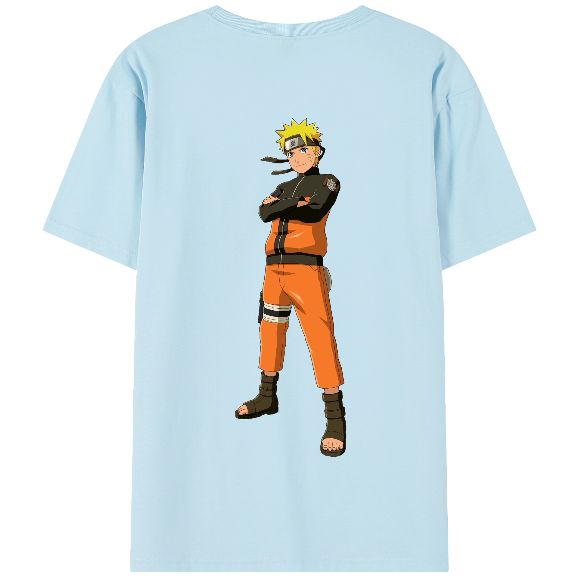 （画像用） NARUTO -ナルト- うずまき ナルト Uzumaki Naruto 綿100％半袖Tシャツ（背面プリント）